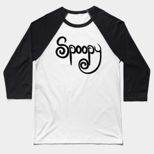 Spoopy Script Baseball T-Shirt